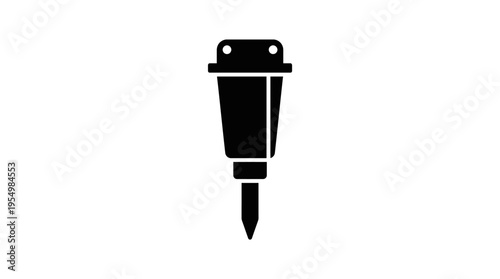 Black plastic garden plant stake.