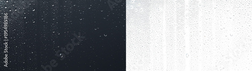 Obraz na płótnie Water drops rainy window overlay classic rainfall detail PNG transparent backgro