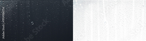 Foto Water drops rainy window overlay atmospheric detail field PNG transparent backgr