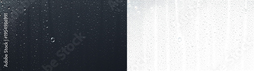 Obraz na plátně Water drops rainy window overlay clean crystal haze PNG transparent background h