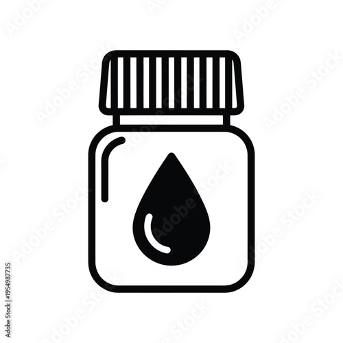 Ink Bottle Drop Icon Commercial Asset
