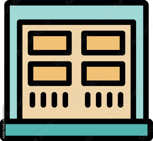 Garage door representing security, access, and protection for vehicles and belongings, symbolizing home safety and convenience