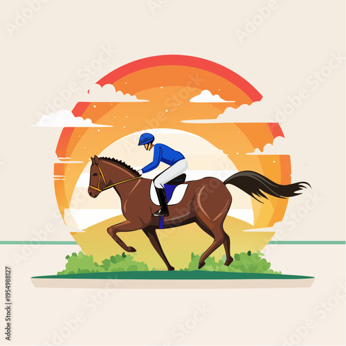 Kentucky Derby Horse Racing Elegant Event Banner