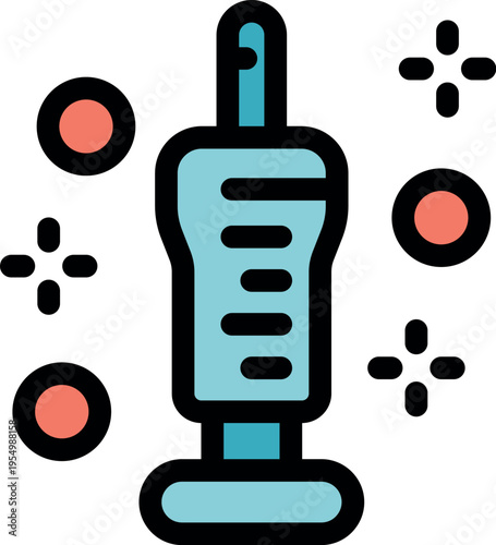 Syringe injecting liquid medicine, representing vaccination, healthcare, and pharmaceutical concepts