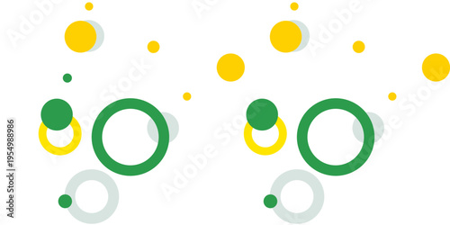 Green and yellow circle banner background. Vector abstract graphic design banner pattern background template. illustration eps10