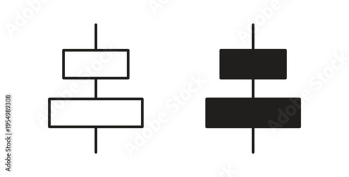 Align center icon vector design elements. icon in flat and line style.