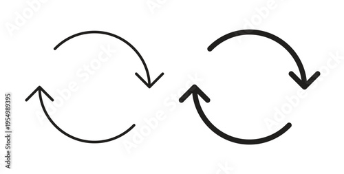 Arrows repeat icon vector design elements. icon in flat and line style.