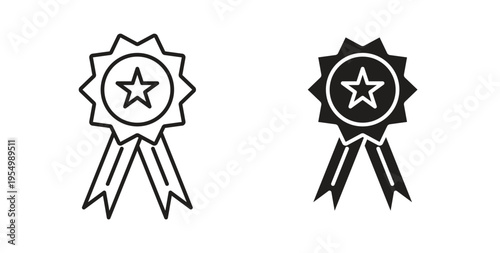 Badge icon vector design elements. icon in flat and line style.