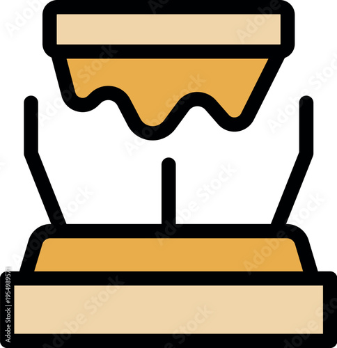 Additive manufacturing process creating three dimensional object using melted plastic