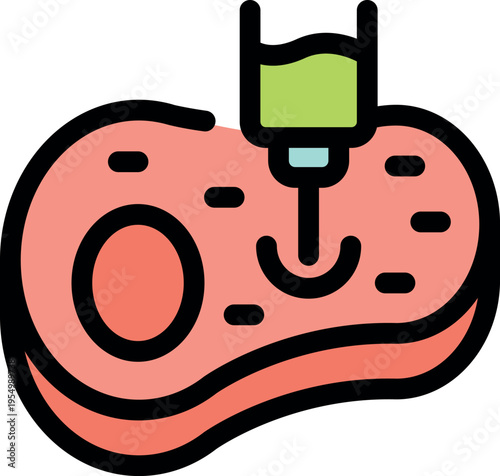 Syringe injecting serum into cultured meat, demonstrating cellular agriculture and lab grown protein production