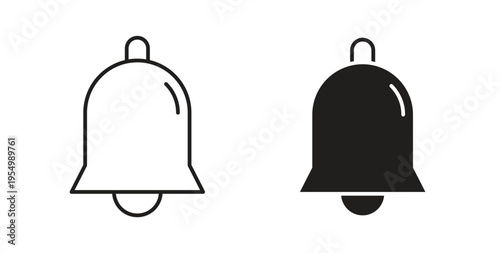 Bell icon vector design elements. icon in flat and line style.