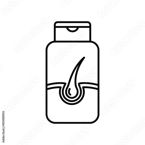 Hair Growth Shampoo Bottle Icon Commercial Health
