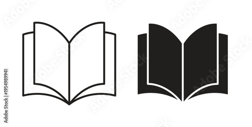 Book icon vector design elements. icon in flat and line style.