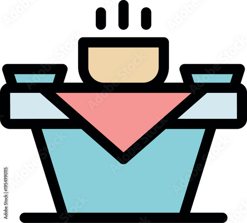 Hot bowl of food is steaming on a set dining table, ready for a delicious meal