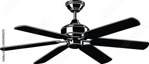 Modern Black Ceiling Fan With Light Kit For Indoor Airflow And Stylish Home Decor