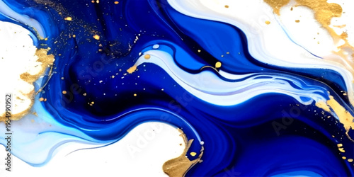 Abstract blue water splash and liquid paint wave vector illustration with a winter sea texture pattern design for an art wallpaper backdrop