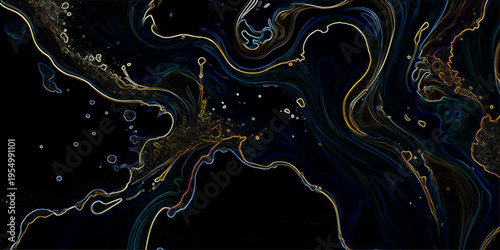 Mysterious cosmic abstract artwork with celestial and ethereal designs and vibrant colors and dark background and fluid forms and artistic texture and modern visual effect 