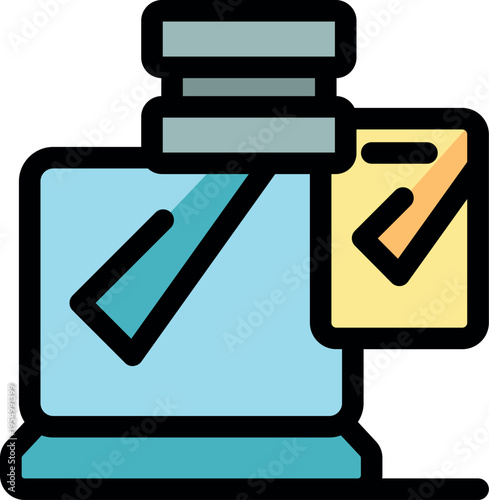 Perfume bottle and checklist symbolizing online perfume purchase, highlighting e commerce trends in fragrance industry