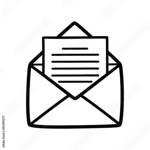 Email Web Icon Set in Line Style. Collection of E-mail and Letter Linear Icons, Including mail, envelope, email, postal, letter sent, inbox, new mail, reply and forward mail and more