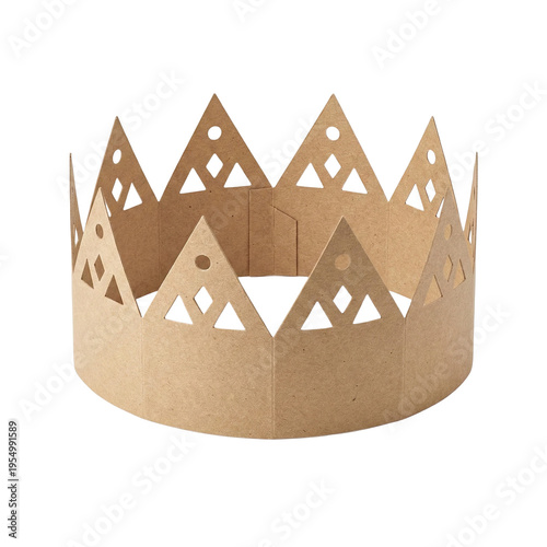Handmade Cardboard Paper Crown for Party, DIY Craft, Eco Friendly Celebration and Costume Accessory