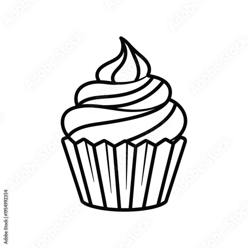 Cupcake Icing Outline Commercial Asset