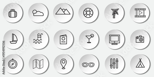 User interface icon set. Basic UI and UX solid icons design. Pack of vector symbol illustration collection