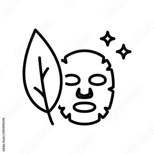 Facial Mask Leaf Skincare Royalty Free Icon