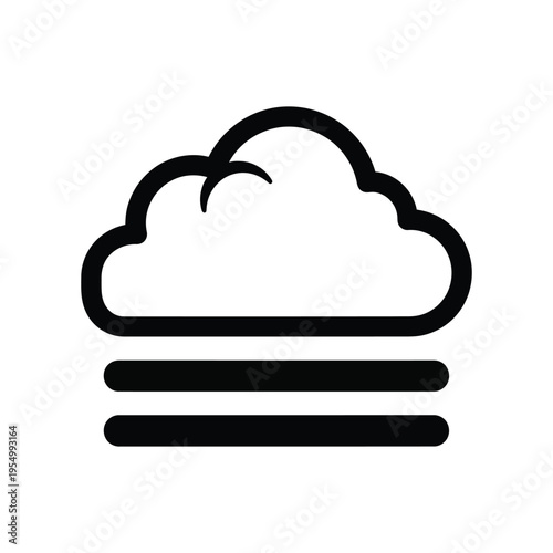 Fog Cloud Icon Data Concept