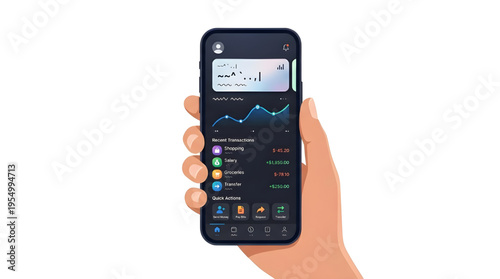 Digital Banking and Money Management Mobile Application Interface