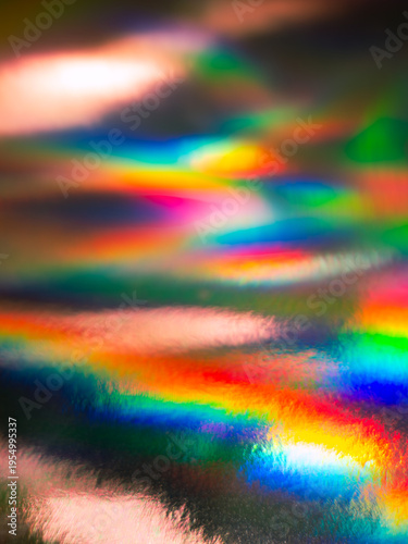 High-quality abstract background featuring vibrant holographic gradients and iridescent light reflections. This colorful texture is perfect for modern web design.