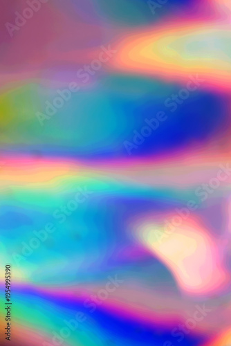 Quadro su tela High-quality abstract background featuring vibrant holographic gradients and iridescent light reflections