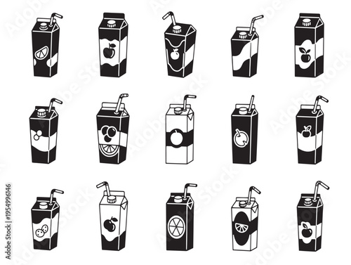 A collection of 15 black and white icons of beer bottles