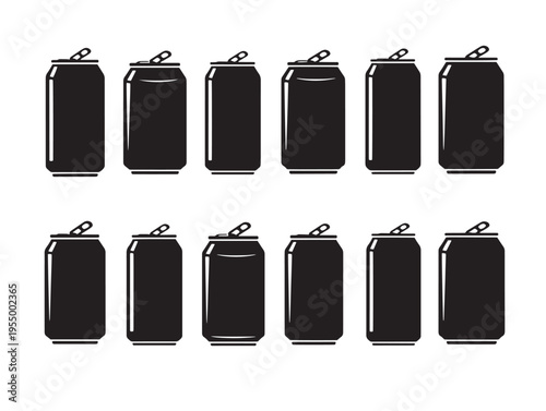 A group of black gas cans on a white background