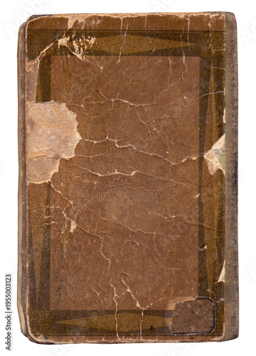 Vintage background of old book torn paper texture with scratches