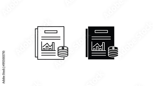 Financial reports contrasted with different visual styles emphasizing data and currency
