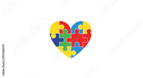 Free Download Colorful puzzle heart symbol icon. - GFXLoad