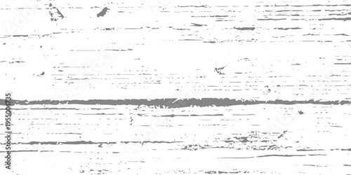 Grunge texture with horizontal distressed streaks, resembling worn painted wood or weathered plaster. surface has irregular gray and black scratch lines spread across a faded white background.