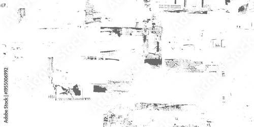 Grunge white textured background with faded newspaper prints, distressed overlay, subtle scratches and noise, vintage aesthetic, high-key tones, abstract urban texture vector illustration.