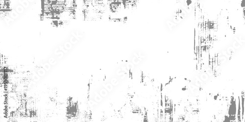 Grunge white textured background with faded newspaper prints, distressed overlay, subtle scratches and noise, vintage aesthetic, high-key tones, abstract urban texture vector illustration.