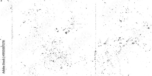 Minimal white background with scattered black speckles, dust-like noise, and subtle grunge texture, clean yet slightly distressed aesthetic.