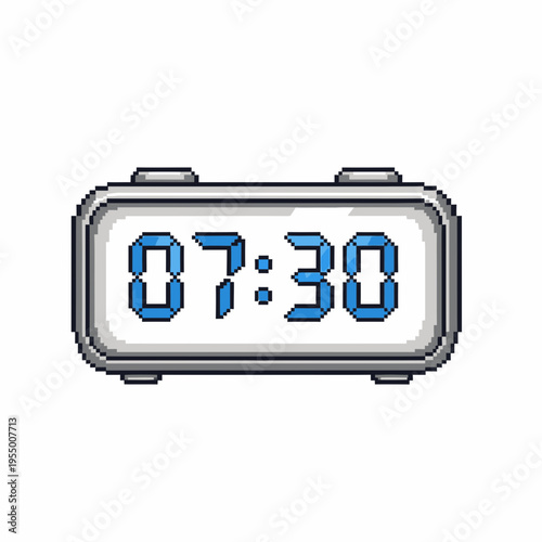 Digital Alarm Clock Display Showing Time.