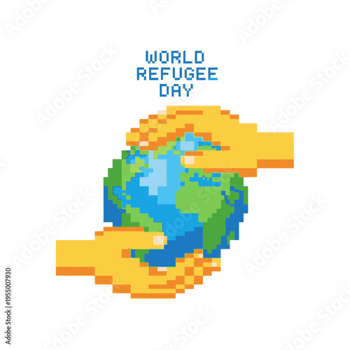 Hands holding the world globe.