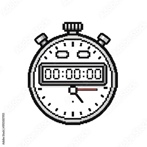 Digital Stopwatch Timer Device Closeup.