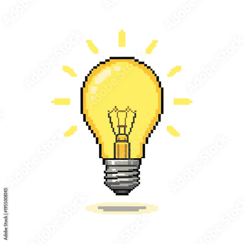 Pixel art light bulb icon.