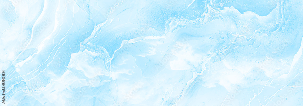 Obraz premium Abstract background featuring flowing liquid marble textures in soft sky blue and white, abstract blurry and stained soft sky blue classic hand-painted aquarelle watercolor background.