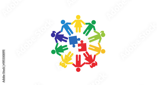 Diverse People Holding Hands Together.