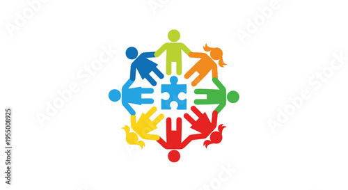 Diverse People Holding Hands Together.