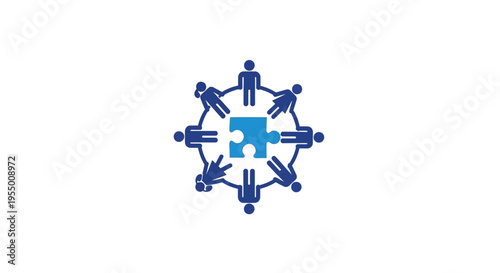 Diverse People Holding Puzzle Pieces Together.