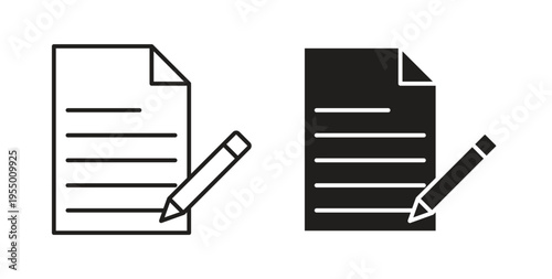 Agreement icon set different line and flat style collection.