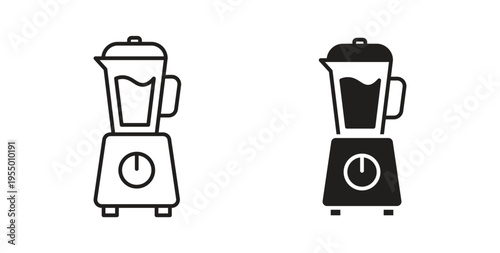 Blender icon set different line and flat style collection.